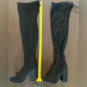 Steve Madden black suede knee high boots size 6